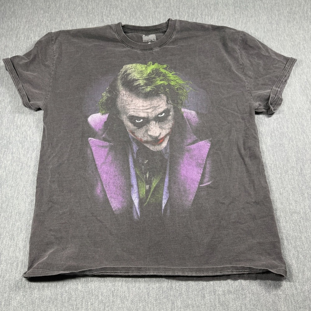 American Thrift T-Shirt Men's Size XL Black Joker Heath Ledger Batman Graphic